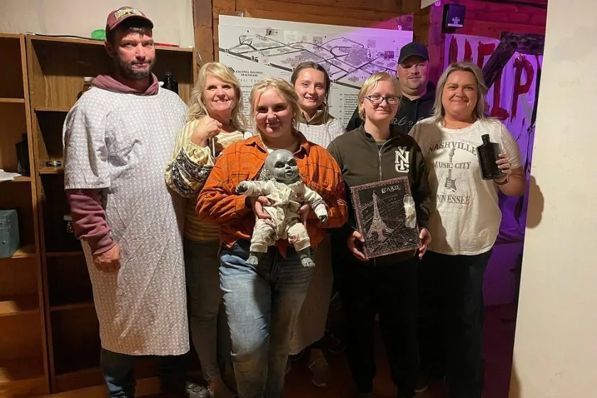 Young group after their experience in Whitefish, Hidden Key Escape Room